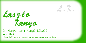 laszlo kanyo business card
